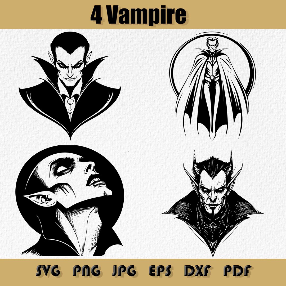Vampire SVG Bundle: Gothic Halloween Designs (digital Download) - Etsy