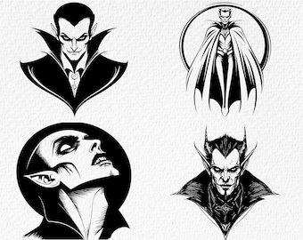 Vampire SVG Bundle: Gothic Halloween Designs (Digital Download)