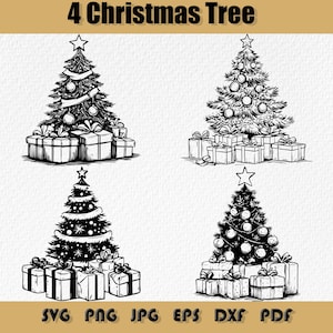 Paquete SVG de árbol de Navidad: Clipart de pino (descarga digital)