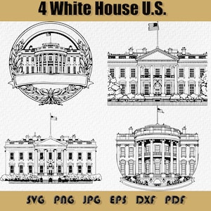 Biały Dom USA Svg Bundle, Png, U.S. President Home Mansion Building Washington D.C. SVG, Biały Dom Clipart, Svg, Png, Dxf, Eps, Pdf