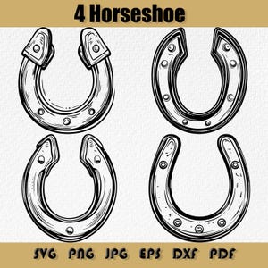 Horse Shoe SVG Bundle, Horse Shoe PNG Bundle, Horse Shoe Clipart, Horse Shoe SVG Cut Files for Cricut, Horse Shoe Silhouette, Horseshoe Svg