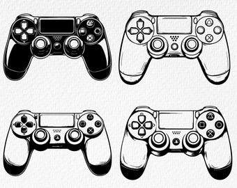 Game Controller SVG Bundle: Clipart, Silhouette (Digital Download)
