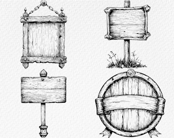 Rustic Wooden Sign SVG Bundle: Historic Wood Slice Designs (Digital Download)