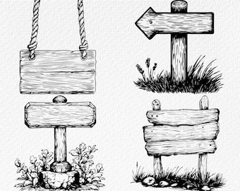 Rustic Wooden Sign SVG Bundle: Tree Slice, Lumber, Stump (Digital Download)