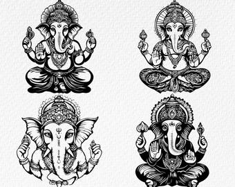 Ganesha SVG Bundle: Hindu God Clipart for Cricut, Laser Cut (Digital Download)