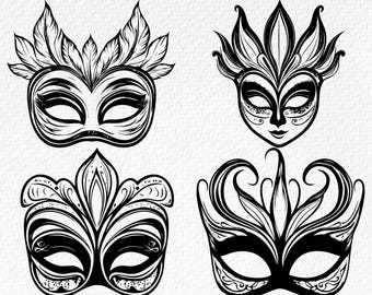 Mardi Gras Mask SVG Bundle: Karneval Designs (Digitaler Download)