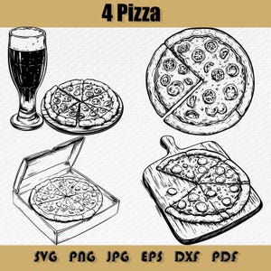 Pizza Svg Bundle,High Quality Pizza SVG , Slice of Pizza Svg, Pizza Vector,Pizza Clipart,Pizza Love Svg Png ,Dxf, Pdf, Eps