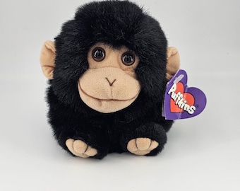 VINTAGE Swibco 1997 Puffkins Milo the Monkey Plush Toy w/ TAG Stuffed Animal