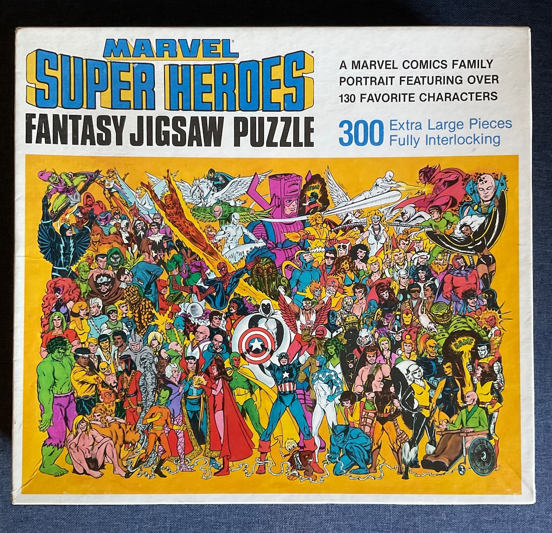 Vintage 1983 Marvel Super Heroes Fantasy 300 Piece Jigsaw Puzzle