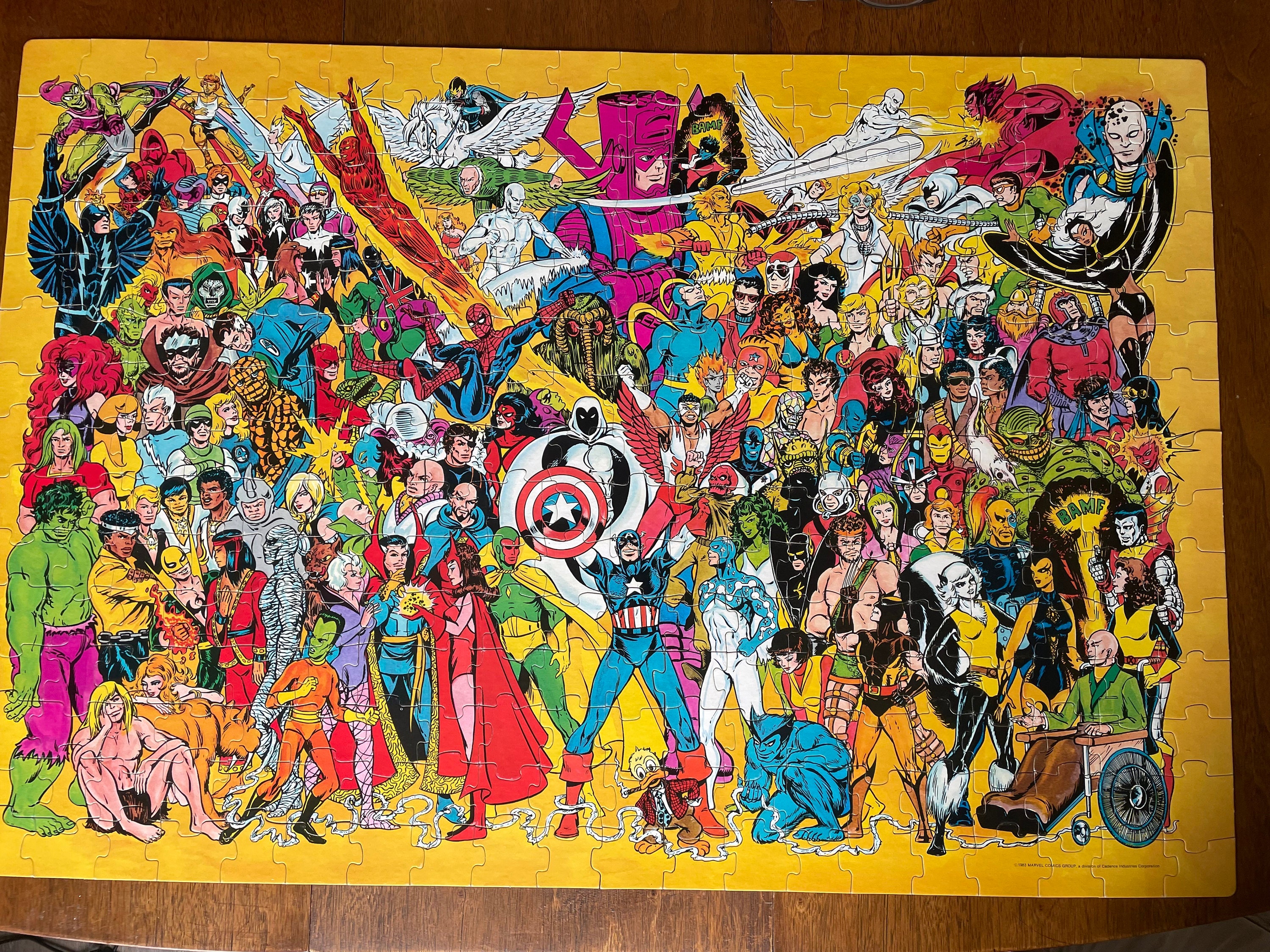 Vintage 1983 Marvel Super Heroes Fantasy 300 Piece Jigsaw Puzzle