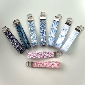 Handmade Fabric Keychain Wristlet Keyfob