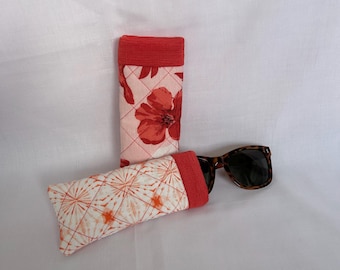 Estuche acolchado para gafas hecho a mano, funda de tela para gafas de sol, funda suave