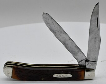 Vintage Kabar 1001 Slimline Trapper 1970s Pocketknife