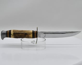 Vintage Hoffritz Solingen Germany Stag Handle Bowie Knife 1950s-1960s