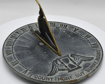 Vintage Virginia Metalcrafters Sun Dial With Eagle-Shaped Gnomon Model 23-2