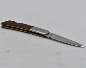 Vintage Gerber Silver Knight 250A Wood Lockback Folding Knife 7611