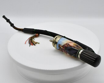 Antique Danish German Porcelain Pipe Sogaard Lemborge Flexible Stem SilverPlated