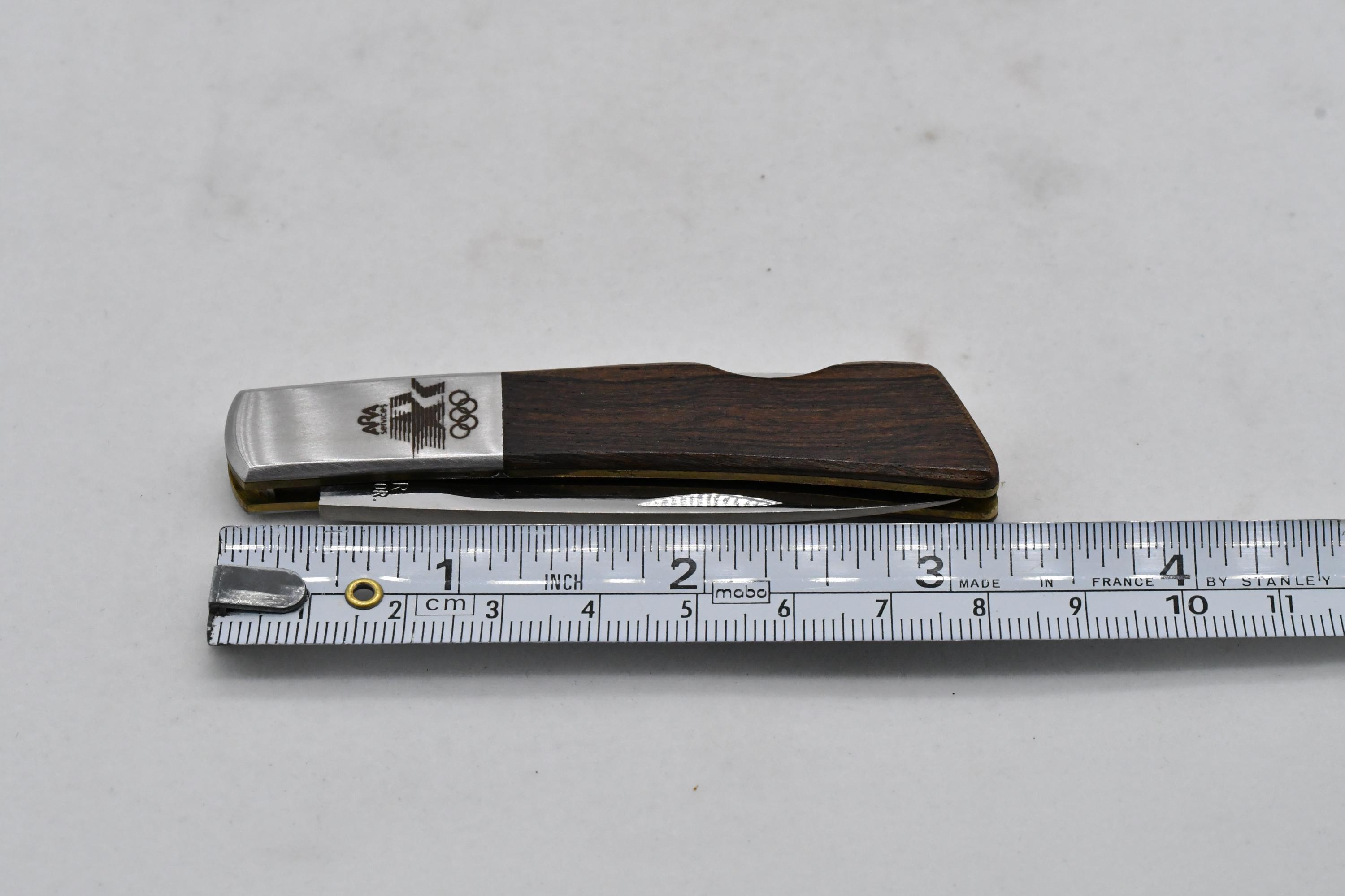 Vintage Gerber Silver Knight 250A Wood Lockback Folding Knife 7611