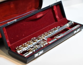 Vintage Spencer Open-Holed Flute W/ Hard Case and Vinyl Zipper Case