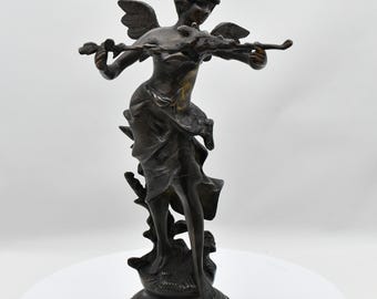 Antique Art Nouveau Bronze 1890-1920 Female Winged Figure