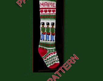 Modèle uniquement, bas de Noël tricoté à la main, -- batteur casse-noisette