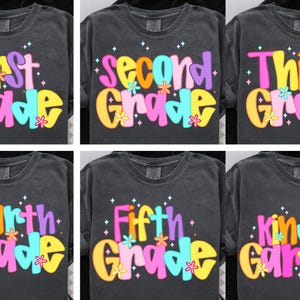 Preppy Back To School PNG, Kindergarten Pre-K 1st 2nd 3rd Grade, Teacher Sublimation, Retro First Day School Shirt Design
