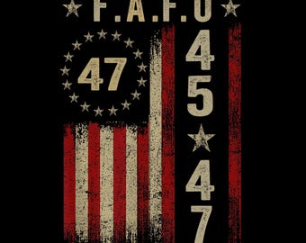 Divertente maglietta Fafo Trump Presidente 47 Trump Fafo Bandiera americana