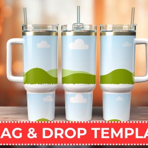 Distressed 40oz Tumbler Template, Tumbler Sublimation template, 40oz Tumbler Wrap Template, Canva Tumbler template
