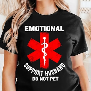 Emotional Support Husband PNG, Funny Do Not Pet Husband Design, Anniversary Gift for Wife, Digital Download, Wife Png, Husband Anniversary