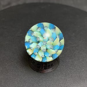 Marbre piège à air en verre fait main de 27 mm