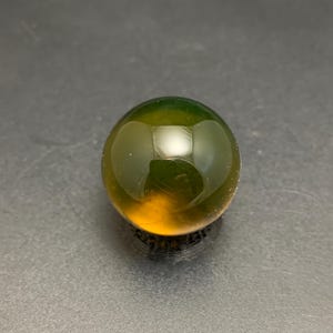 24.1mm handmade UV reactive citrine glass marble
