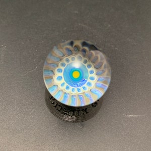 24.4mm handmade glass marble with murrine