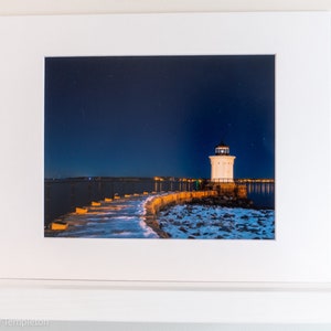 Winter Sky and Bug Light at Night