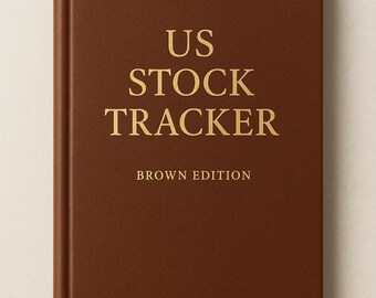 US Stock Tracker – Brown Edition | Investment Journal & Portfolio Planner