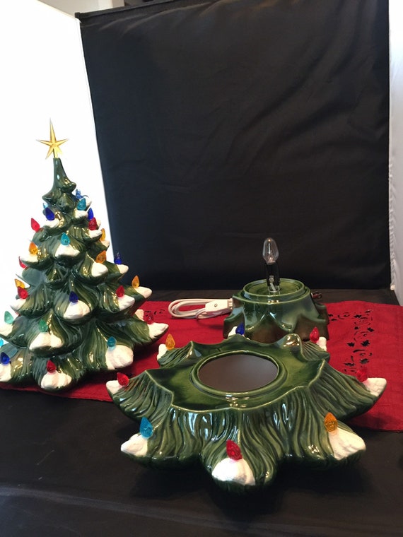 customizing a vintage ceramic christmas tree