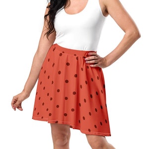 Red on Red Polka Dot Skater Skirt