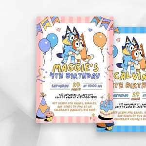 Convite de aniversário azul, convite de aniversário, convite para festa de aniversariante, convite para festa de aniversário azul, convite para festa de aniversário, Canva editável