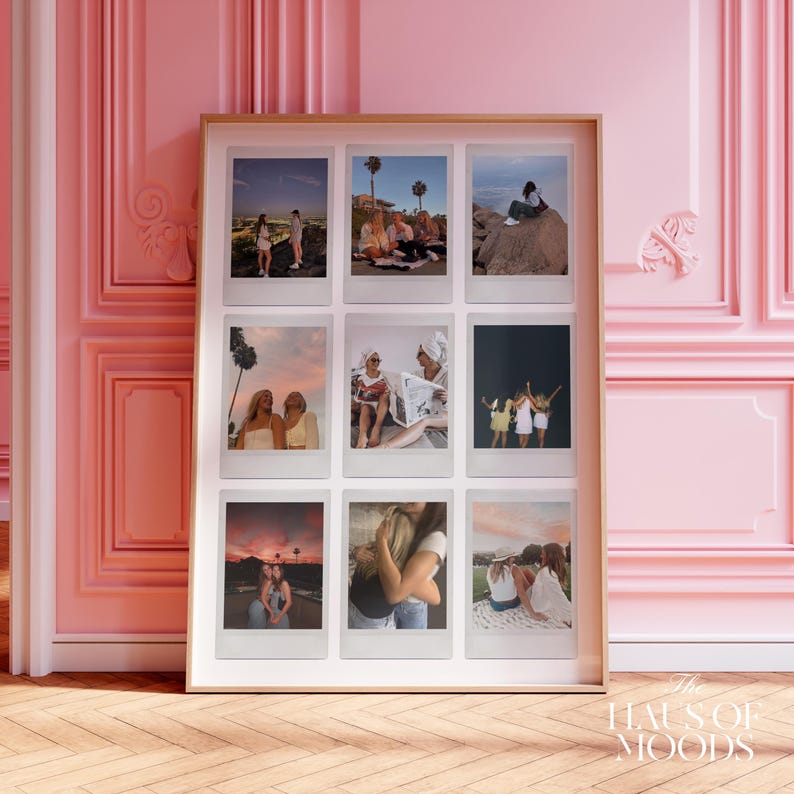 Custom Polaroid Collage Print Retro Photo | Personalized Dorm Room Wall Art | Roommate Gift | Editable Canva Template | Digital Download funny roommate gift, retro photo print, trendy custom print, custom Canva template, personalized wall art, college dorm decor, best friend gift, custom photo art, customizable prints, printable wall art, they were roommates, headline print, custom newspaper wall art