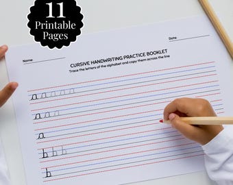 Printable Cursive Handwriting Practice Worksheets | Copperplate Style (PDF)