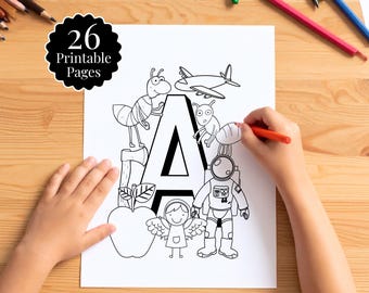 ABC Letter Sounds Coloring Worksheet | Preschool Literacy (PDF Pattern)