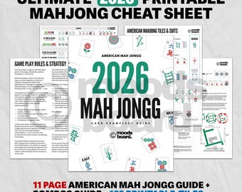Foglio riassuntivo del Mahjong 2026 stampabile, Aiuto per il Mahjong 2026, Guida di riferimento creata in modo indipendente, Foglio riassuntivo del Mahjong 2026