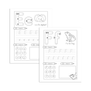 26 Printable Alphabet Worksheets | Alphabet Writing Letter Tracing for Preschool | Literacy Download | Coloring + Drawing | Alphabet Print, alphabet printable, tracing worksheets, Alphabet Worksheets, daycare learning, letter worksheets, tracing name, Letter Tracing, alphabet writing, Gifts for Kids, preschool worksheet, Alphabet Worksheet, literacy download, alphabet tracing