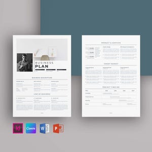 Business Plan Template | Business Planner | Business Plan PowerPoint | Business Plan Canva | Simple Business Plan | Business Plan Outline