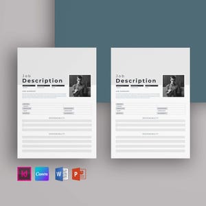 Plantilla de descripción de trabajo / Ejemplos de descripción de trabajo / Plantilla de descripción de trabajo de RR.HH. / Plantilla de resumen de trabajo / Plantilla de descripción de trabajo detallada