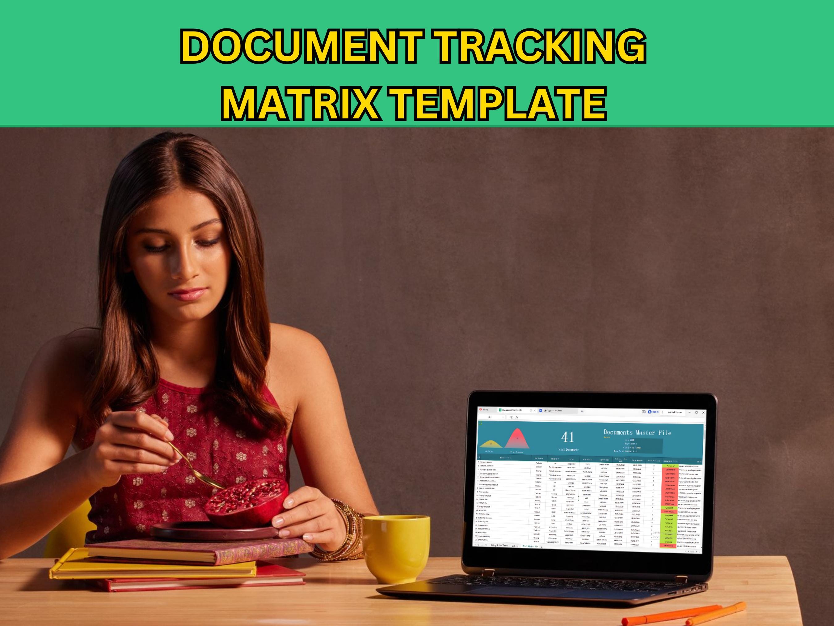 Document Control Matrix Template File Tracker Document Storage ...