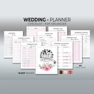 Wedding Planner Bundle | Wedding Planning Template | Wedding Planning | Wedding Planner Book | Wedding Checklist | Wedding Organizer