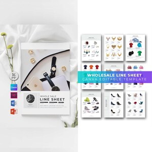 Wholesale Line Sheet Template | Product Catalog & Retail Template | Wholesale Price List |  Price List Canva | Business Price Guide