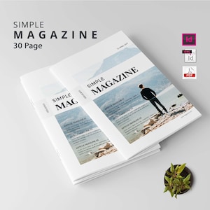 Simple Magazine Template | Creative Magazine | Simply Magazine | Digital Magazine | Fashion Magazine | Simple Modern Magazine | MS Word