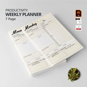 Productivity Planner Template | Work Planner | Personalized Planner | Goal Planner | Personal Organizer | Personalised Planner | Daily Plan