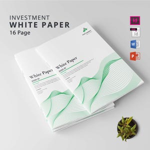 White Paper sugli investimenti / White Paper sulle criptovalute / White Paper finanziario / White Paper sulla blockchain / Design della copertina del white paper